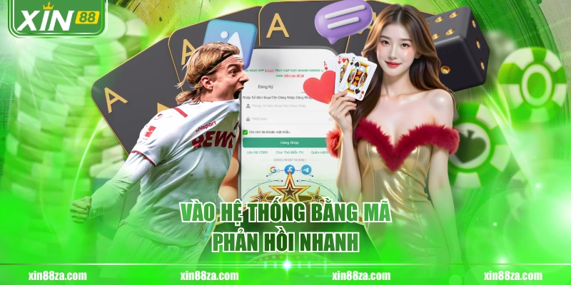 Vào hệ thống bằng mã phản hồi nhanh