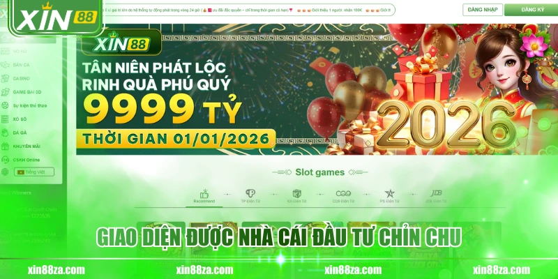 Giao diện được nhà cái đầu tư chỉn chu