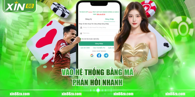 Vào hệ thống bằng mã phản hồi nhanh